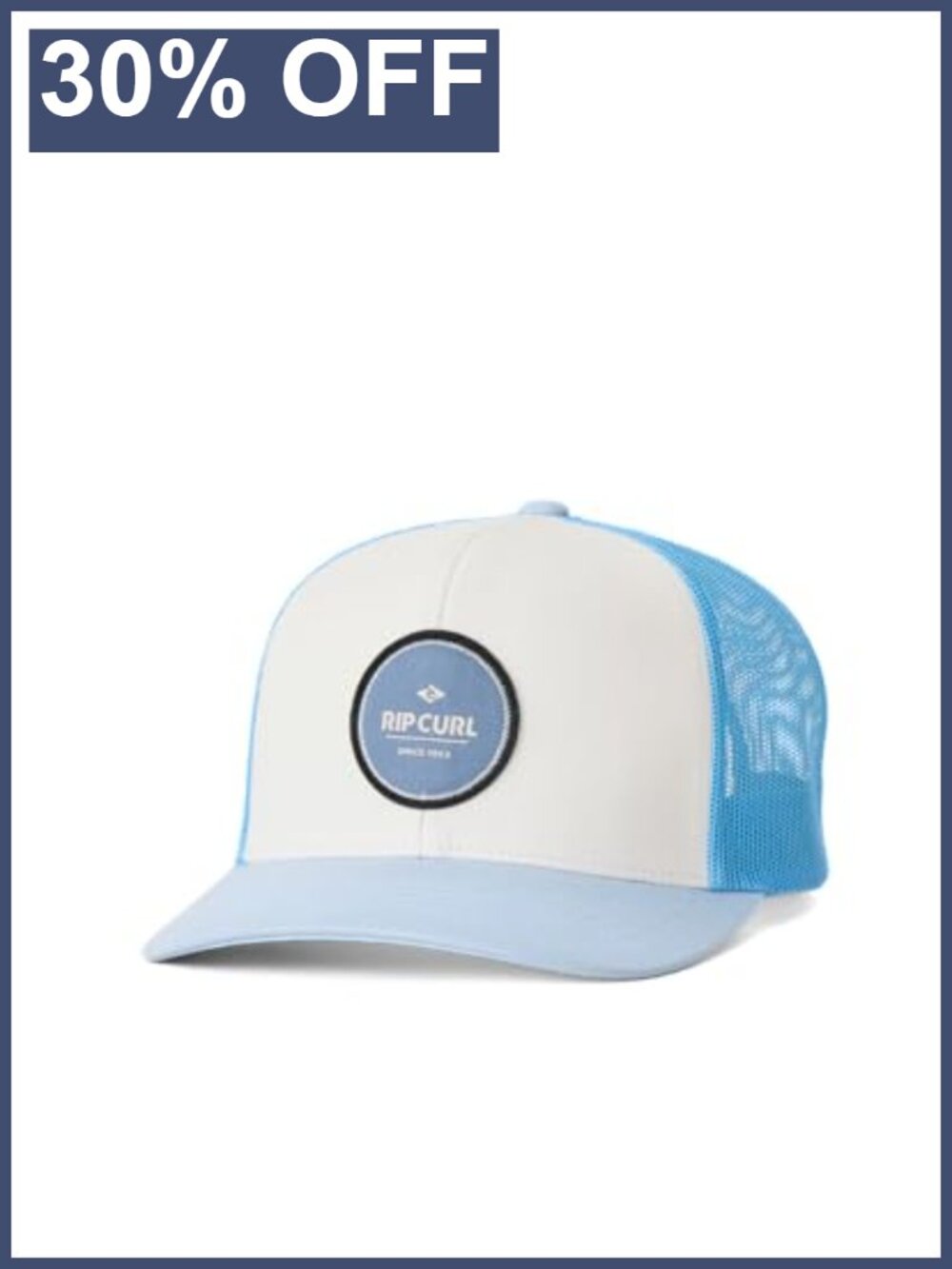 Rip Curl Men's Curve Peak Structured Trucker Hat Mesh Snapback Adjustable
